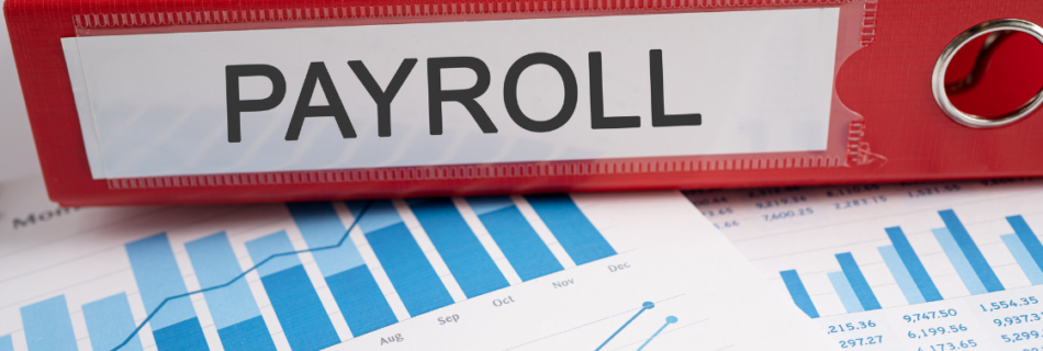 red binder that says PAYROLL on a stack of business papers Avoiding Payroll Tax Mistakes: A Guide for Small Business Owners CJG Partners